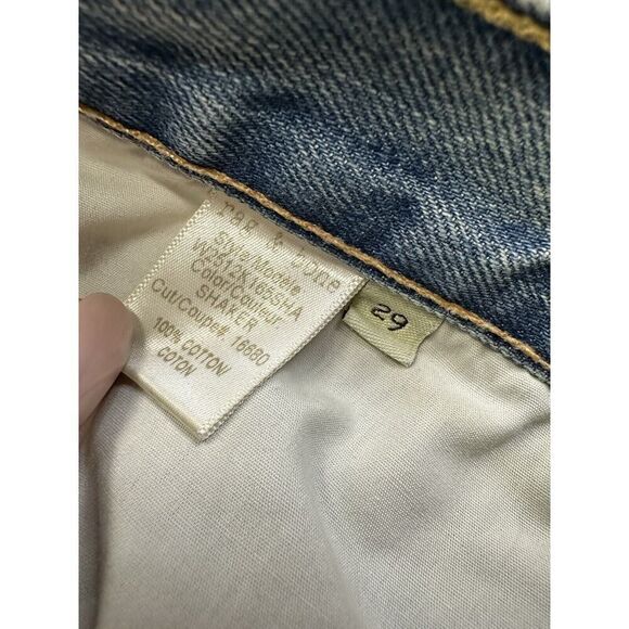 Rag & Bone Revolve Distressed Raw Hem High Rise Straight Shaker Jeans Size 29 - Picture 14 of 15